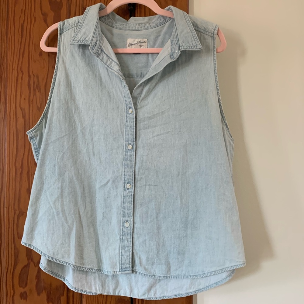 Chambray Button Up Tank